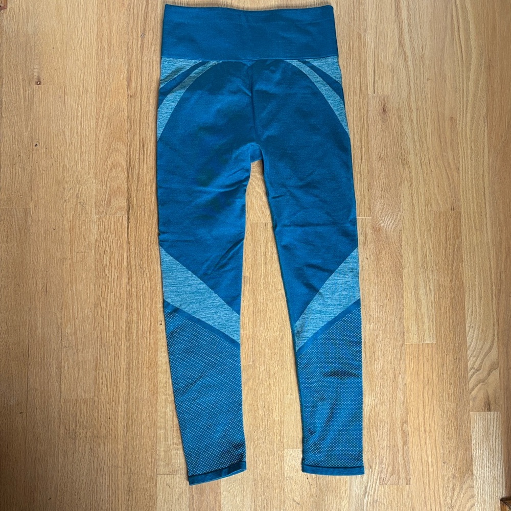 Teal Seamless Active Leggings S - Picture 2 of 6